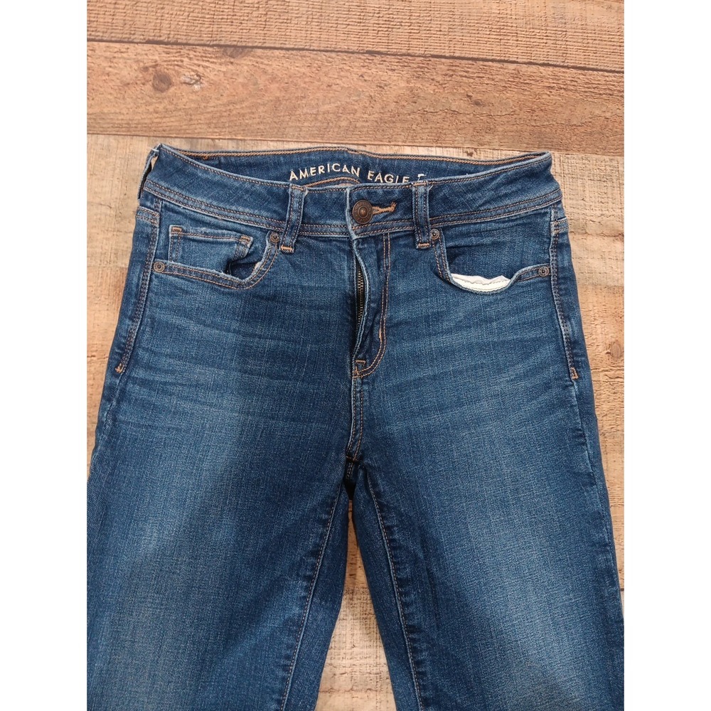 American Eagle Outfitters Womens Kick Boot Jeans Sz 6 Denim 2578